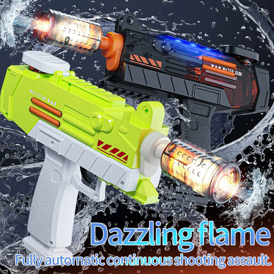 High-Powered Water Blaster Fun Micro-UZI With LEDs Automatic - Amazing for Outdoor Play